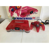 Console Nintendo 64 Melancia Sabores N64 Videogame Clear Red