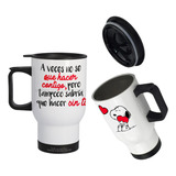 Mug Vaso Termico Viajero Para Carro Regalo Snoopy 04