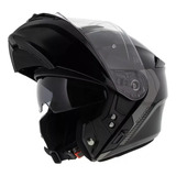 Casco Rebatible Moto Axxis Storm Solid A1 Negro Brillante