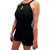 Jumpsuit Palazzo Short Vestido Fiesta Casual Elegante Negro 