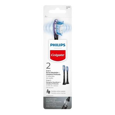 Cabezales De Repuesto Para Cepillo De Dientes Eléctrico Philips Colgate Sonicpro Encías Saludables 2 Piezas
