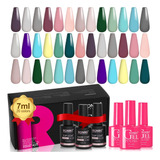 Juego De 23 Esmaltes De Gel Uñas, 20 Colores De Esmalt...