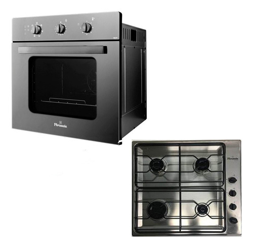 Combo Horno Eléctrico Empotrar + Anafe Acero Inox 