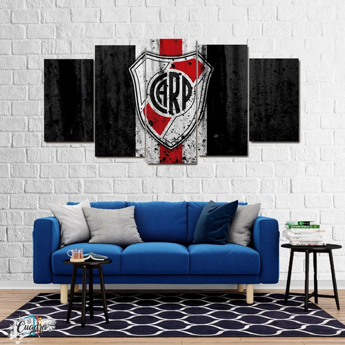 Cuadro Decorativo River Plate Moderno Poliliptico Futbol