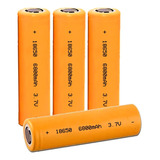 Bateria Pila 18650 Recargable  X4 6800 Mah 3.7 Vol Linternas