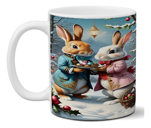Taza De Cerámica Peter Rabbit Pascuas Diseño Exclusivo