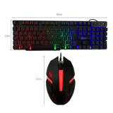 Kit Teclado E Mouse Gamer Shortcut K8 C/ Led Rgb Rainbow