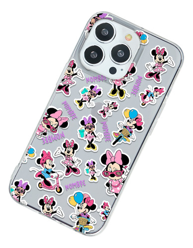 Funda Para iPhone Minnie Mouse Personalizado Con Tu Nombre