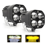 Par Faros Led Lupa Doble Color Exploradoras Para Jeep