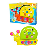 Teclado Piano Musical Infantil Luz Divertido Caracol