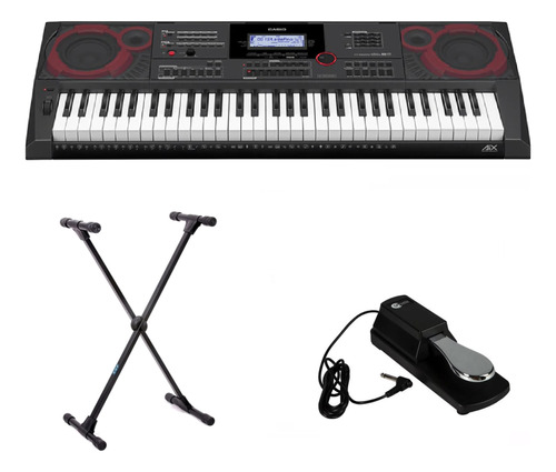 Teclado Casio Ct X5000 Com Suporte E Pedal Sustain Kit