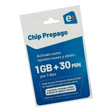 Chip Prepago Entel 1gb + 30min Por 7 Días 