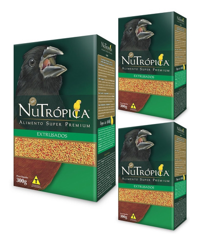 Kit Com 3 - Nutrópica Curió - Pássaros Brasileiros - 300g