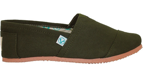 Zapato Alpargata Korvas Verde Oscuro Mujer Dama Casual | Meses sin interés