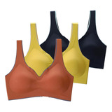 3 Paquete De Brasier Push Up Color Sujetador Sin Varillas