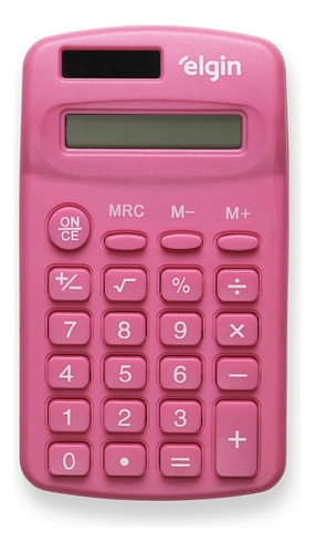 Mini Calculadora De Bolso 8 Dígitos Elgin Portátil Rosa/pink