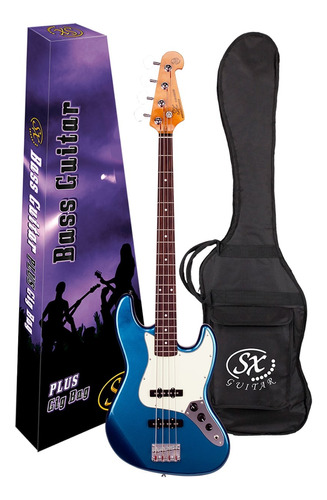 Baixo Sx Sjb62 Jazz Bass 4 Cordas Passivo Lake Pacific Blue