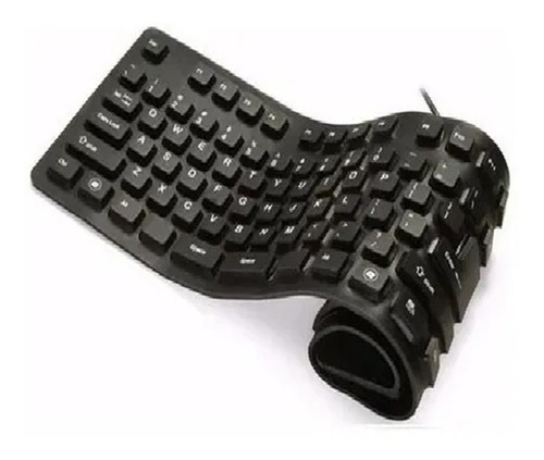 Teclado Flexível De Silicone Usb Dobrável Notebook Pc Tablet