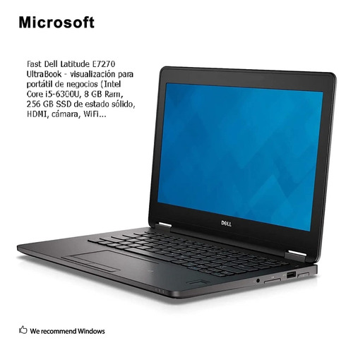 Laptop Dell E7270 6ta Gen 8gb Ram 256gb Ssd Camara Web Win11