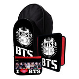 Kit Mochila+ Carpeta+ Cartu De Bts K-pop #141