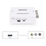 Mini Adaptador Conversor Hdmi P/ Vídeo Composto Av Rca Tv