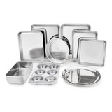 Teamfar Bakeware - Juego De 9 Moldes Para Hornear Horno Tost