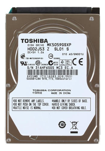 Disco Rigido Interno Para Notebook Hdd 500gb Toshiba Seagate