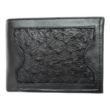 Cartera Piel Exótica De Avestruz Negro Original Para Hombre 