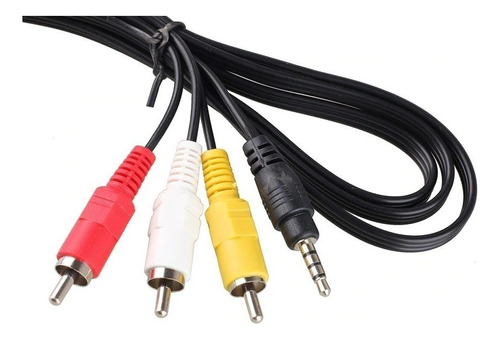 Cable Adaptador Rca Macho Por Estereo Auxiliar Macho 3x1