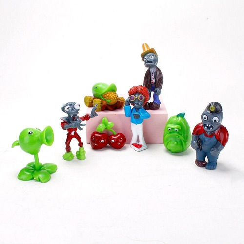 Set 8 Figuras De Accion Plantas Vs Zombies 7 Cm  Coleccion