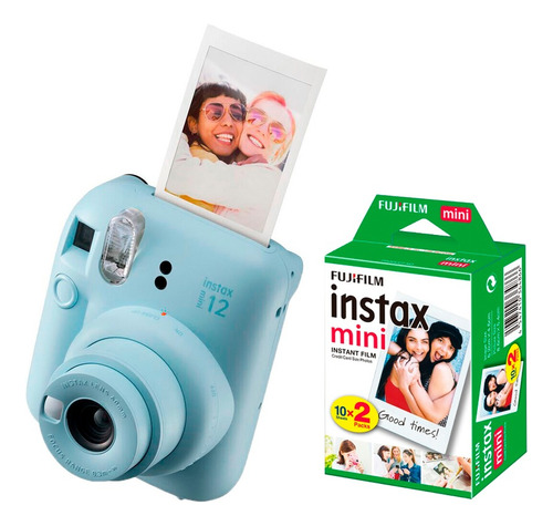 Kit Cámara Instax Mini 12 Fujifilm + Cartucho 20 Pzas