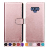 Funda Billetera Para Samsung Galaxy Note 9 Suanpot Rosa