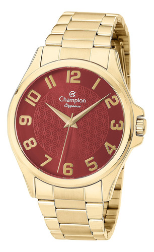 Relógio Champion Feminino Elegance Dourado Social Luxo 