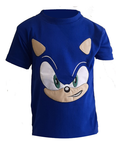 Sonic, Knucles, Tails Playera De Algodón Bordada