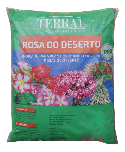 Substrato Rosa Do Deserto Pro  Terral 8 Litros