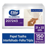 Papel Toalha Excellence Interf 18 Pcts 2.700 Folhas Triplas