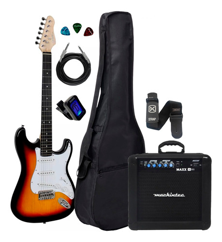 Guitarra Giannini G100 Sunburst 3ts/wh Capa Cubo +acessorios