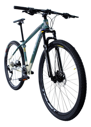 Bicicleta Aro 29 Trust 2x9 Shimano Alivio - Freio Hidraulico Cor Verde Exercito + Bege Tamanho Do Quadro 17