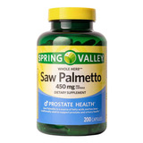 Saw Palmetto Próstata Spring Valley 450 Mg 200 Cápsulas 