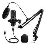 Microfono Usb, Microfono Profesional De 192 Khz/24 Bits Plug
