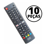 Atacado 10 Controle Remoto Compativel Universal Tv LG Smart 