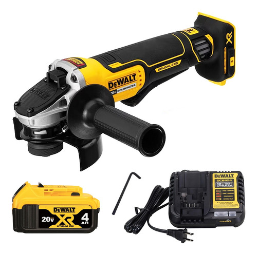 Esmeriladora 4-1/2 PuLG Brushless 20v Dewalt Dcg413b+bateria