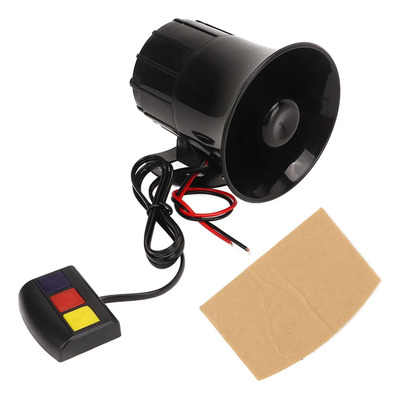 Bocina De Advertencia Para Coche, 12 V, 30 W, 3 Tonos, 120 D