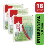 Kit Escova Interdental Edel White - Verde - 18 Unidades