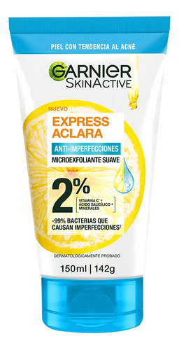 Garnier Express Aclara Limpiador Exfoliante Anti Acné, 150ml