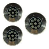 3pzs Spot Lampara Empotrado Led Piso 9w Luces Para Exterior