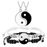 Bonjoulry - Juego De 2 Collares Para Parejas De Yin Yang, Pa