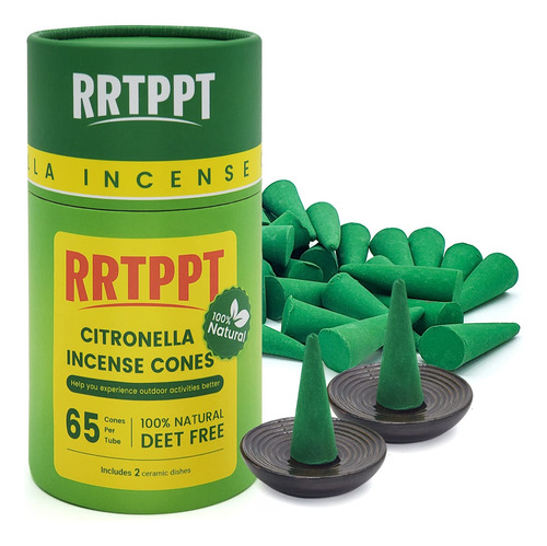 Rrtppt Conos De Incienso De Citronela Con 2 Platos De Cerami