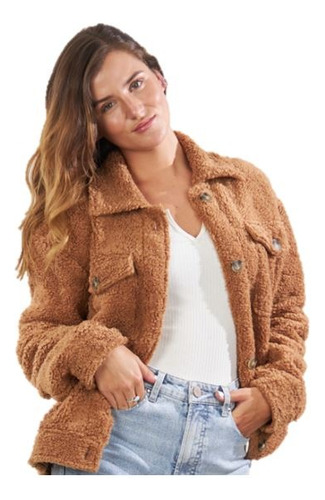 Chaqueta Sherpa Con Botones Micropolar Mujer Polemic