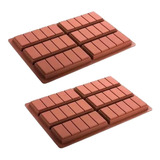 X2 Moldes De Chocolate Moldes Barra De Chocolate Silicona 6b